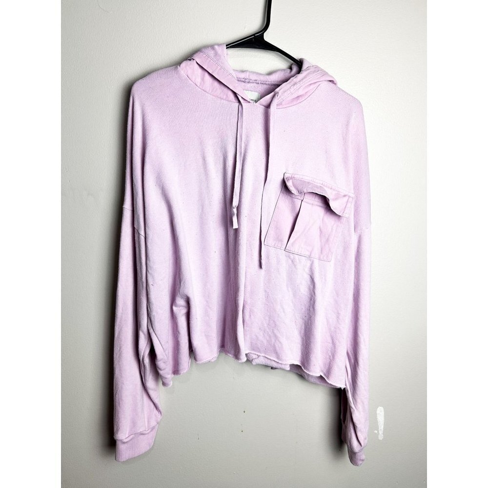 American Eagle Cropped Pink Hoodie Womens Lightweight Sweater Medium